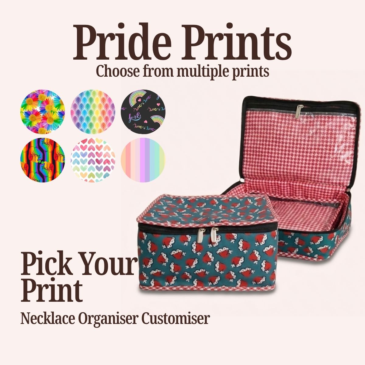 PRIDE PRINT NECKLACE ORGANIZER CUSTOMISER