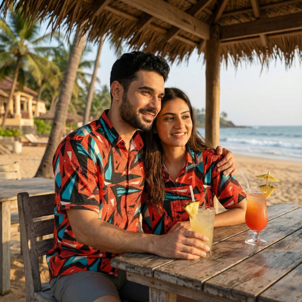 DARK COLOUR FUNKY PRINTED SHIRT