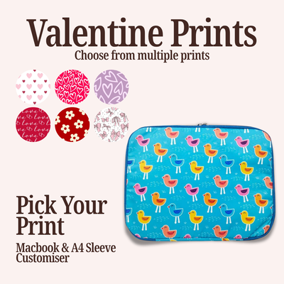 VALENTINE PRINT MACBOOK & A4 FOLDER SLEEVE CUSTOMISER