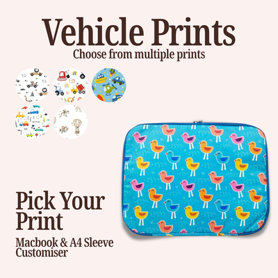 VEHICLE PRINT MACBOOK & A4 FOLDER SLEEVE CUSTOMISER