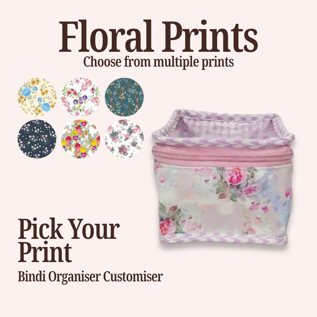 FLORAL PRINT BINDI ORGANIZER CUSTOMISER