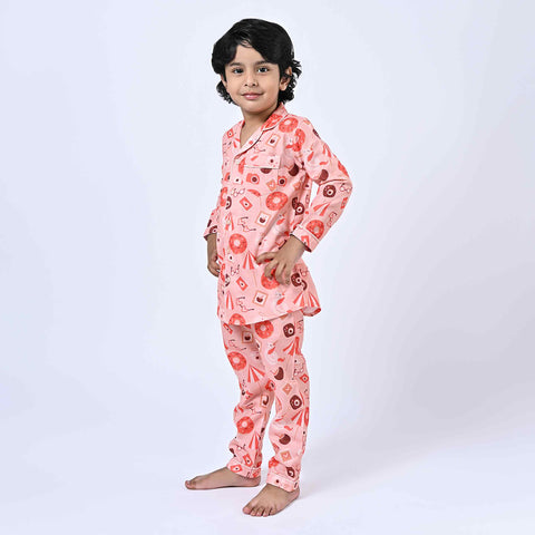 Resort Printed Kids Night Suit