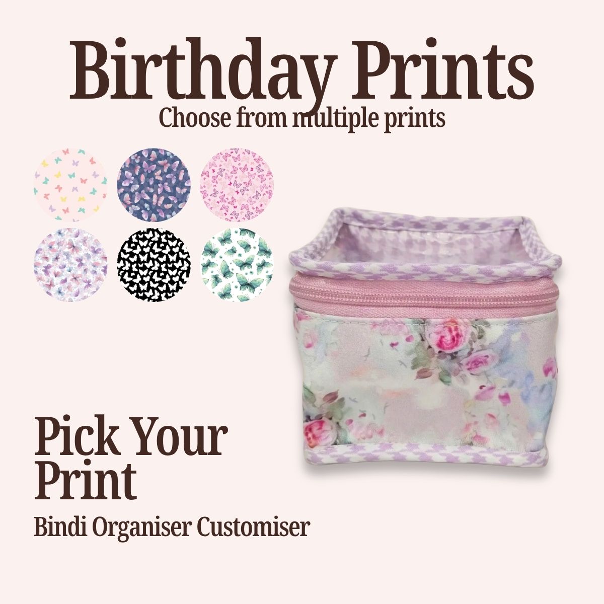 HAPPY BIRTHDAY BINDI ORGANIZER CUSTOMISER