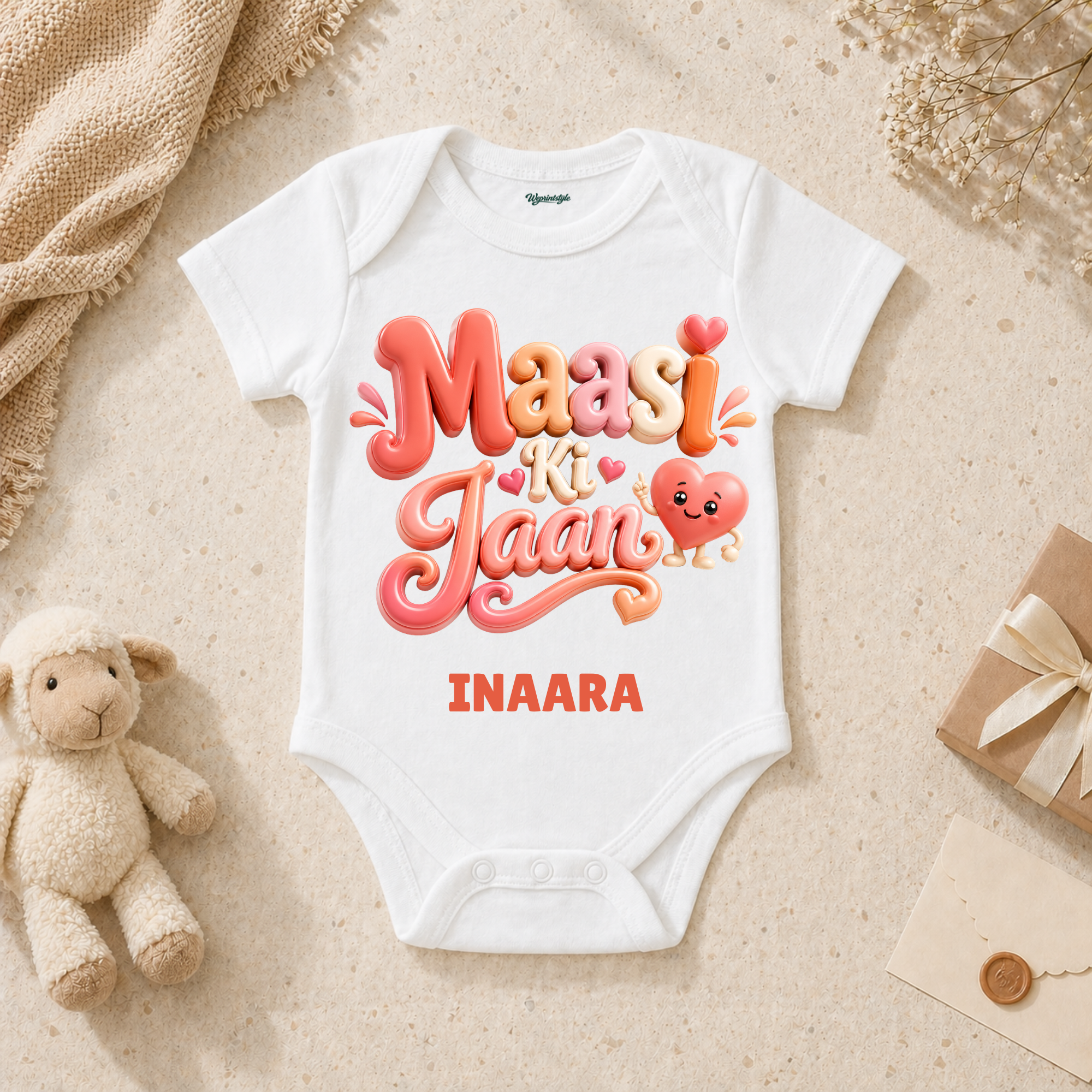 Maasi Ki Jaan Cute Baby With Love Theme And Heart Character