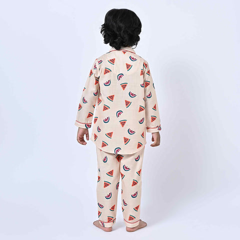Watermelon Printed Kids Night Suit