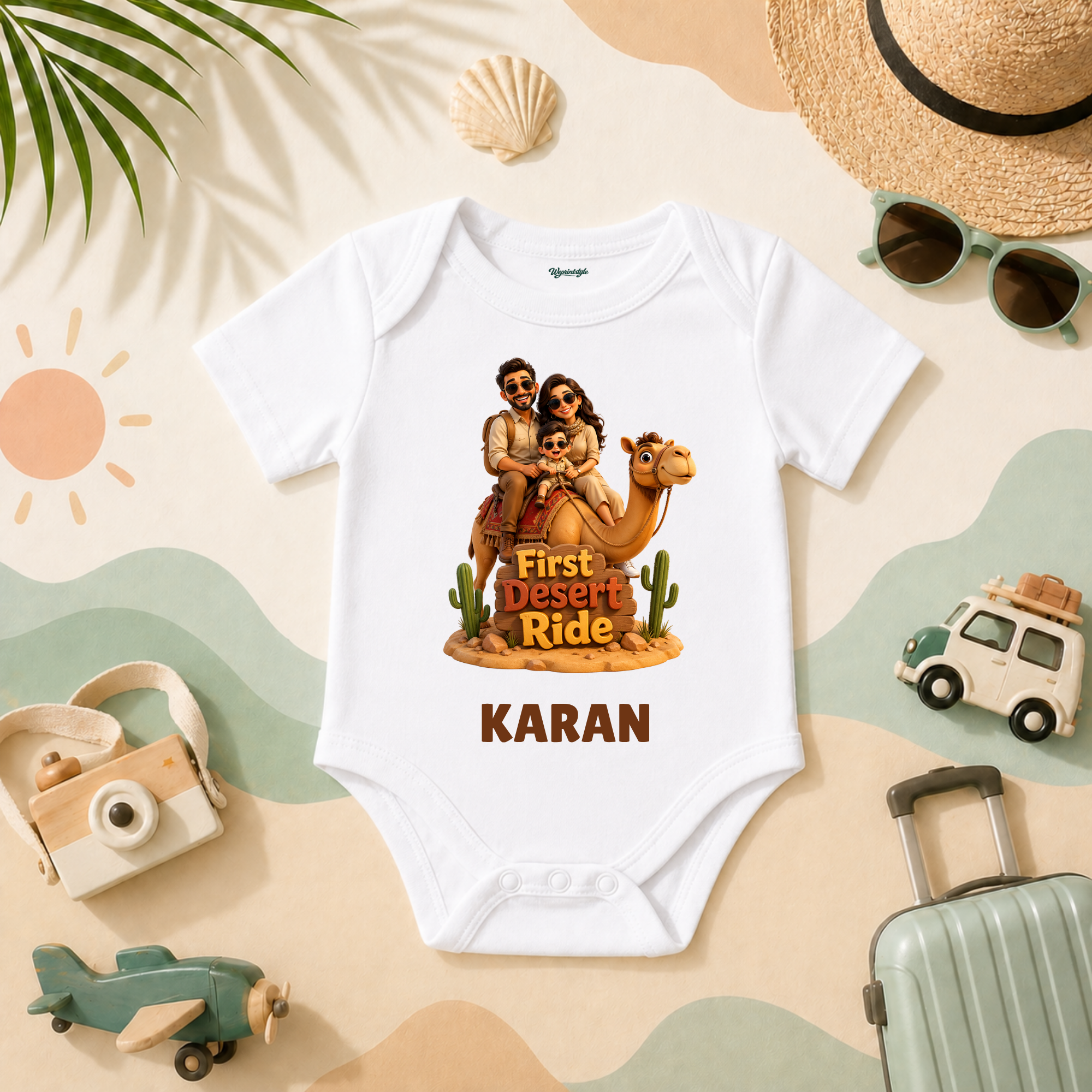 Family Desert Adventure Camel Ride Personalized Name T Shirt