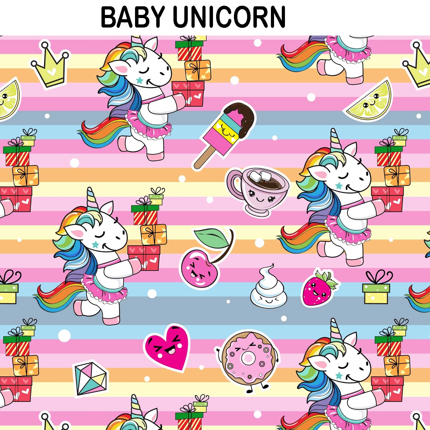 UNICORN PRINT KIDS DUFFEL BAG CUSTOMISER