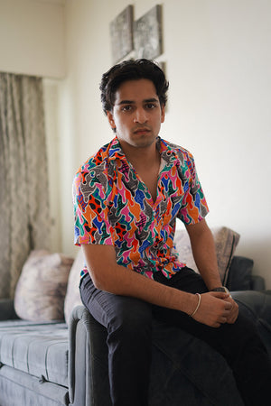 Quirky Printed Unisex Couple Shirt