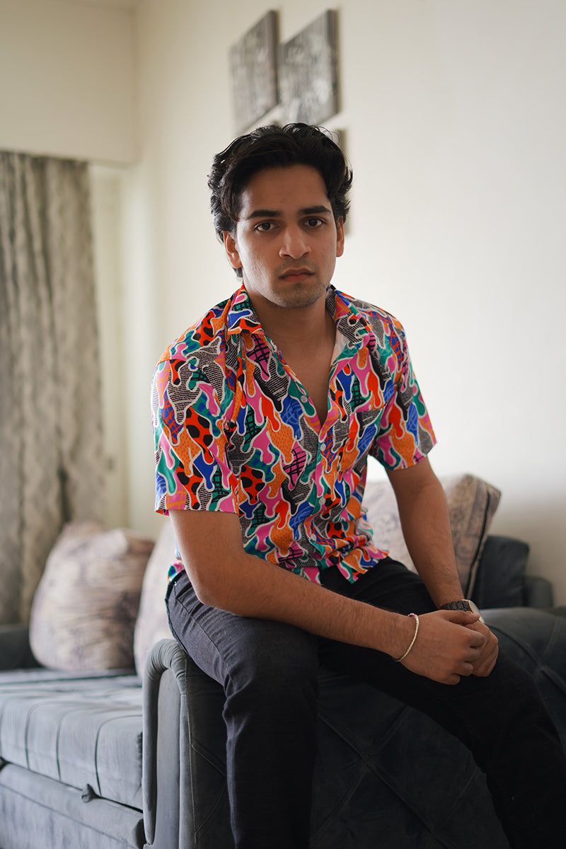 Quirky Printed Unisex Couple Shirt