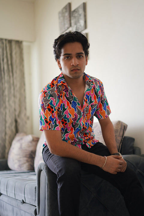 Quirky Printed Unisex Couple Shirt