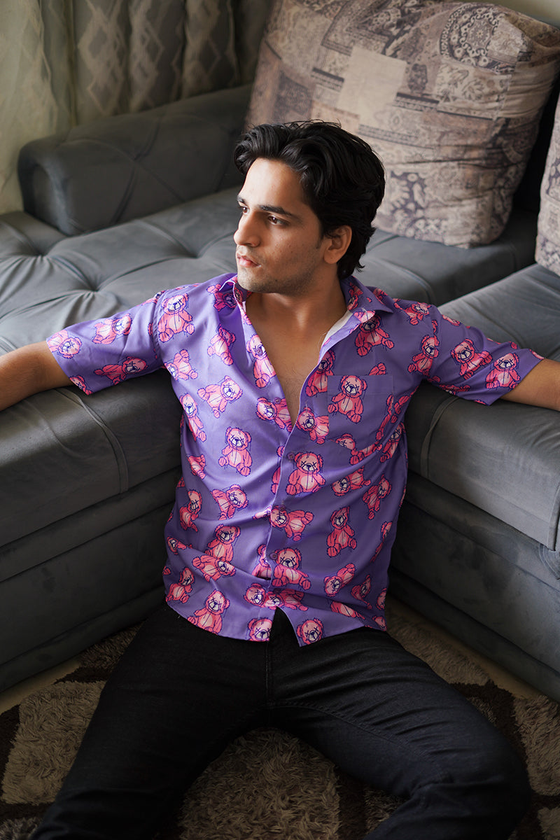 Purple teddy Couple shirt