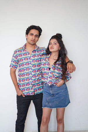 Abstract Couple shirt