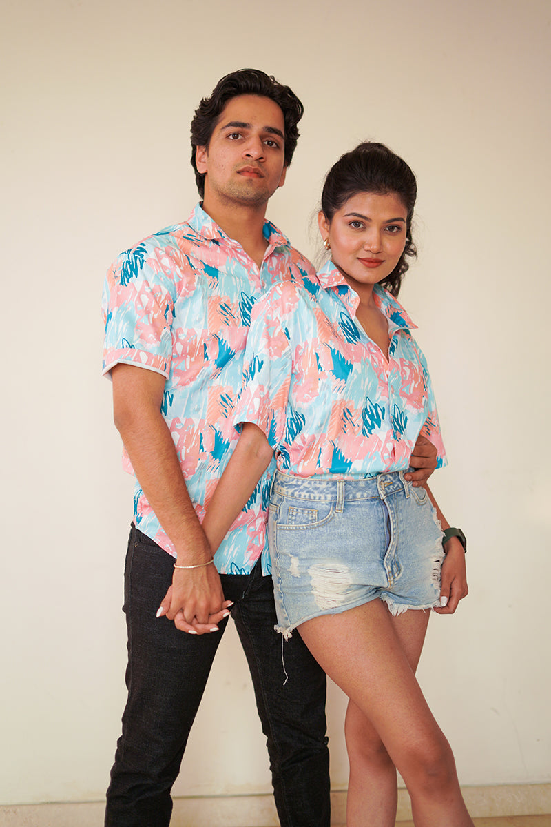 Calm leave Couple shirt