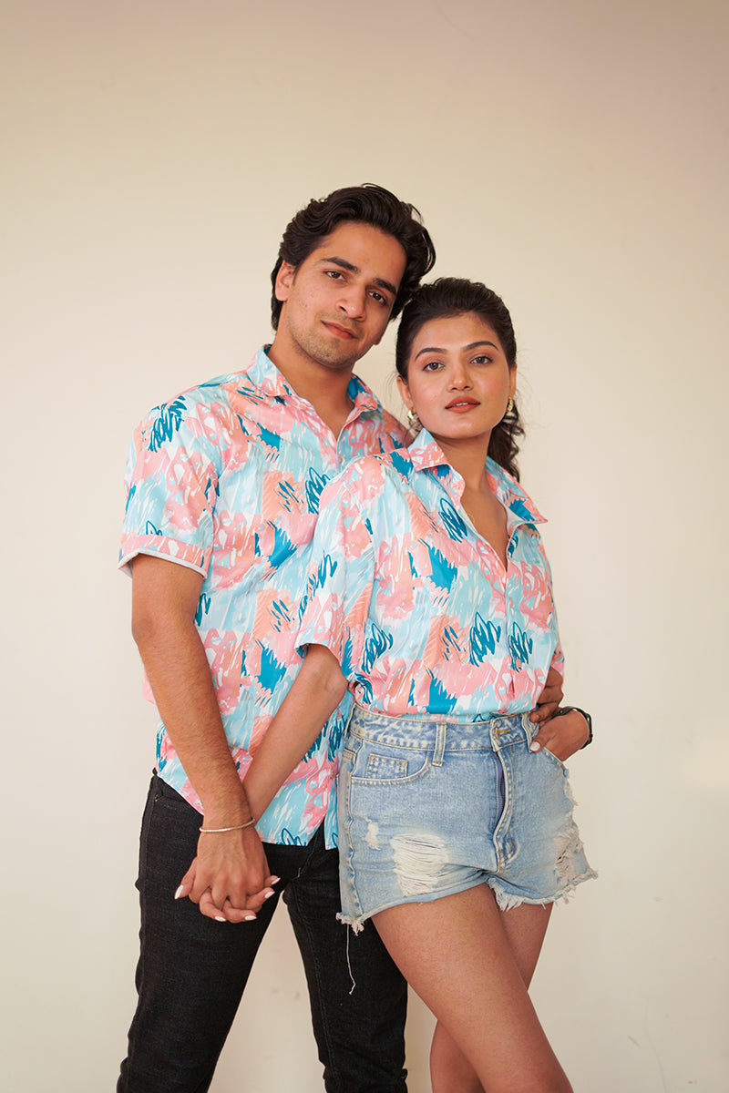 Calm leave Couple shirt
