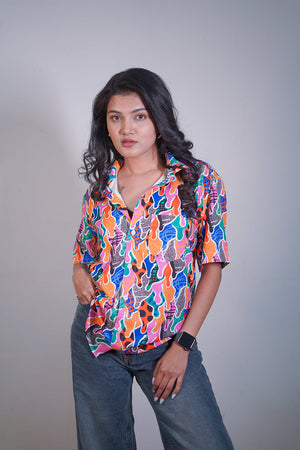 Multi colour camo Couple shirt