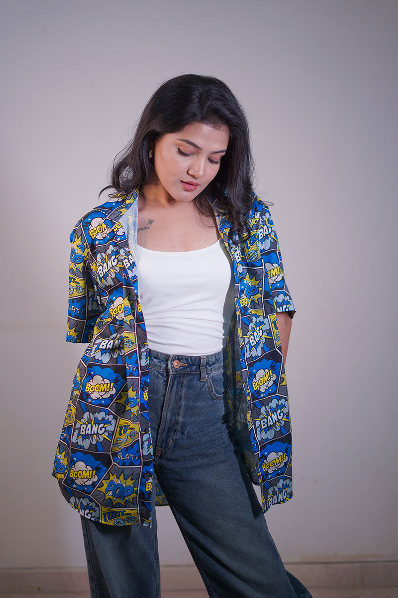 Boom Bang Printed Unisex Couple Shirt