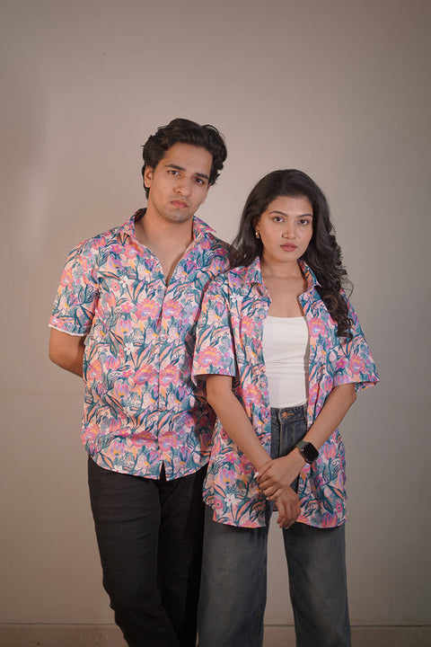 Pastel Colour Couple shirt