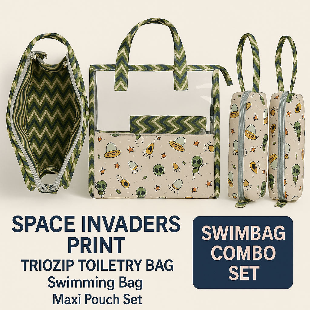 SPACE INVADERS PRINT Swimming Bag Combo