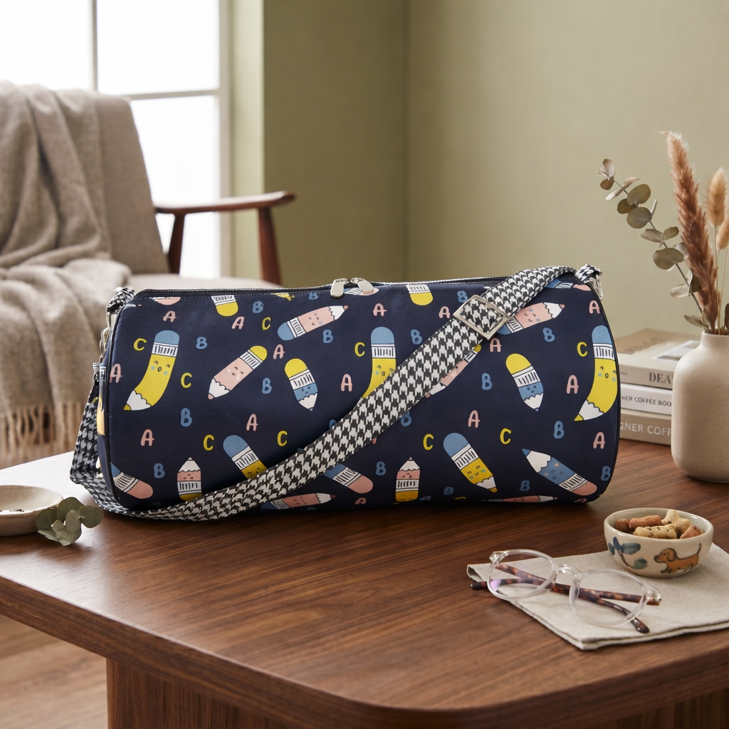 ABC DOODLE PRINT DUFFEL BAG