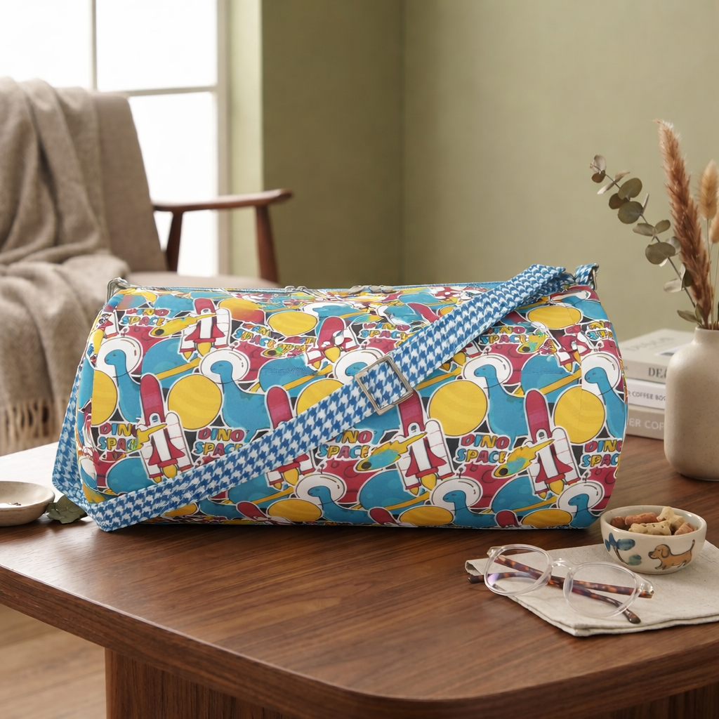 ASTROSAURS PRINT DUFFEL BAG