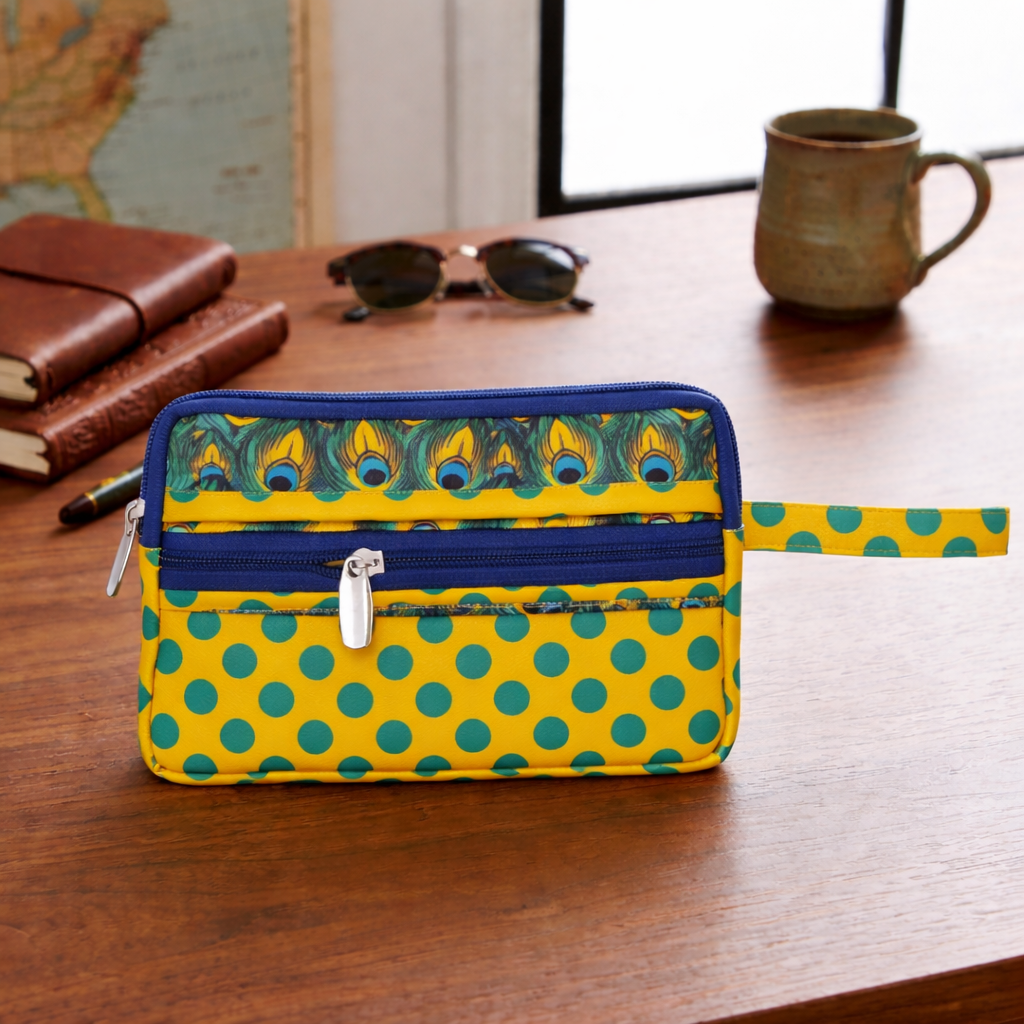 PEACOCK GLORY PRINT ESSENTIAL TRAVEL COMPACT ORGANIZER