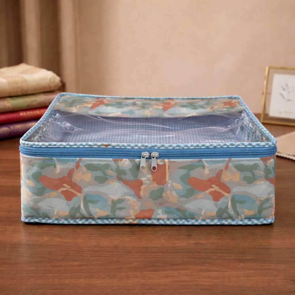 COBALT CAMO JUNGLE PRINT GRAND SAREE ORGANIZER