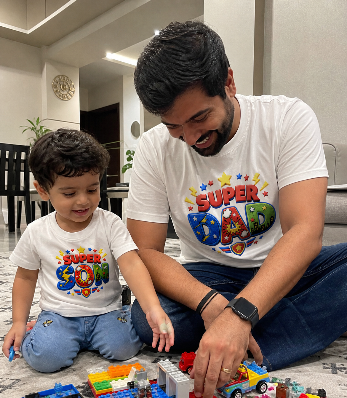 Father’s Day Super Dad & Son Matching T-Shirts