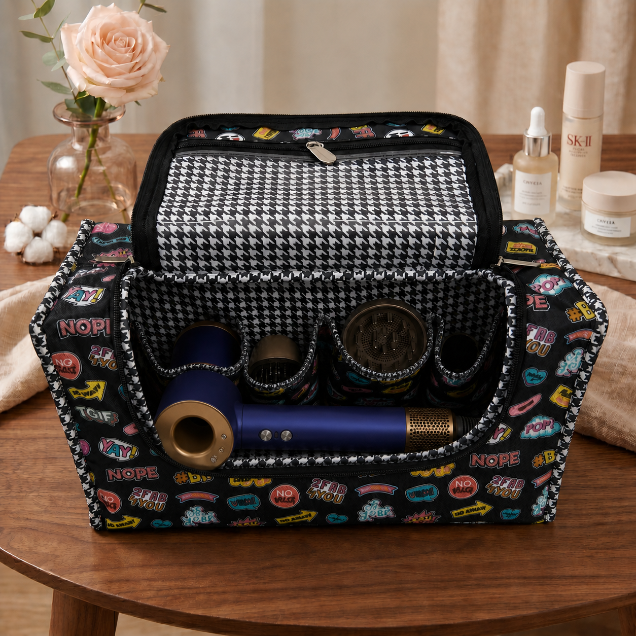 VIBE PATCH PRINT DYSON HAIR DRYER COVER