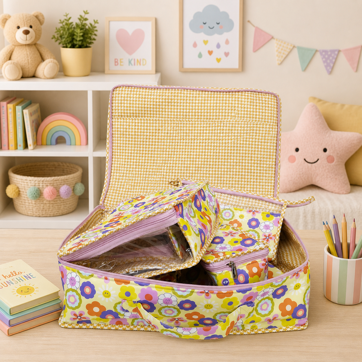 CANDY POP FLOWER PRINT 8 PIECE KIDS GIFT SET