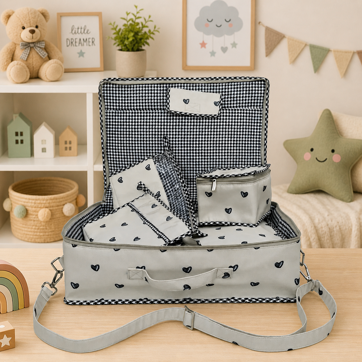 HEARTBEAT ELEGANCE PRINT 8 PIECE KIDS GIFT SET