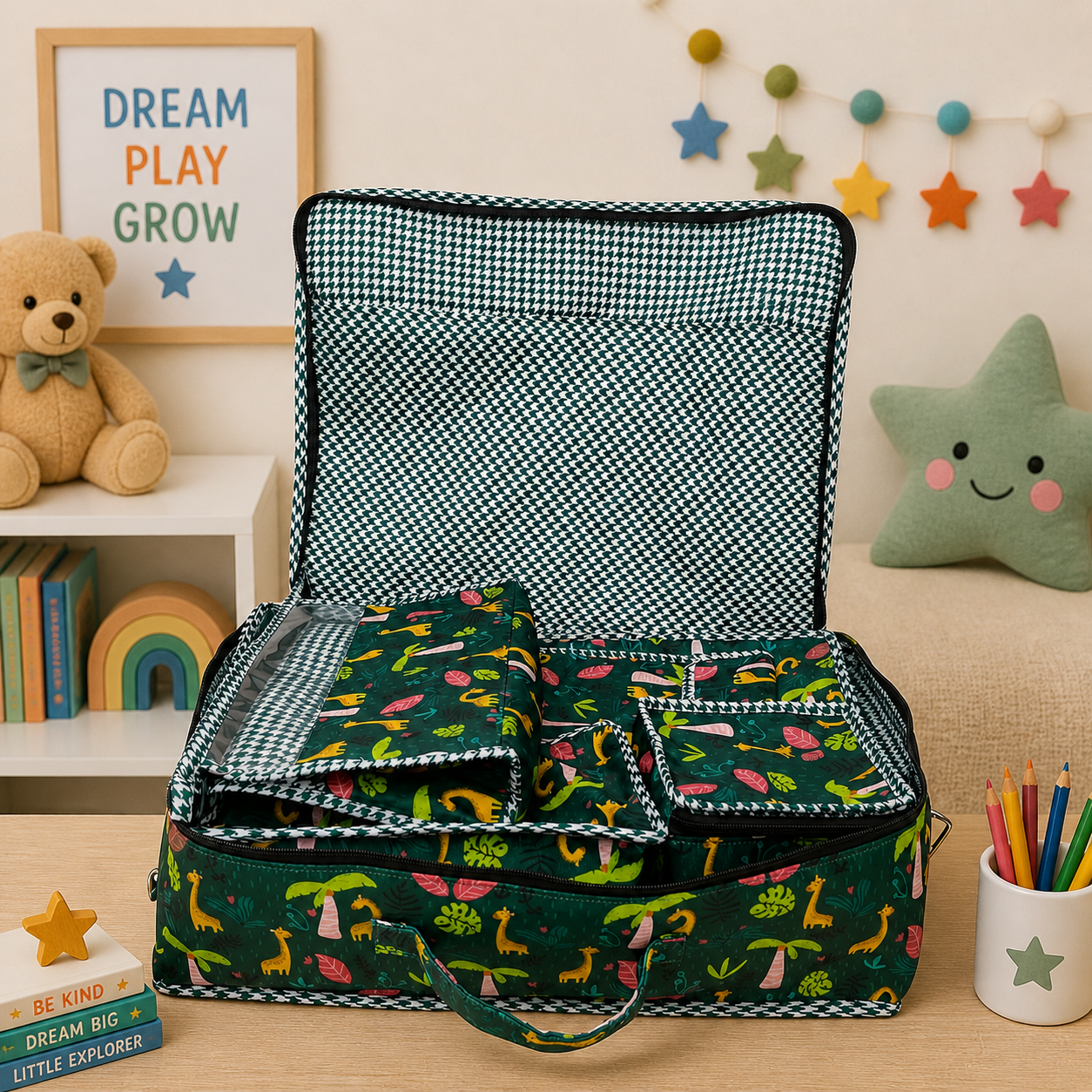 JUNGLE JOY PRINT 8 PIECE KIDS GIFT SET