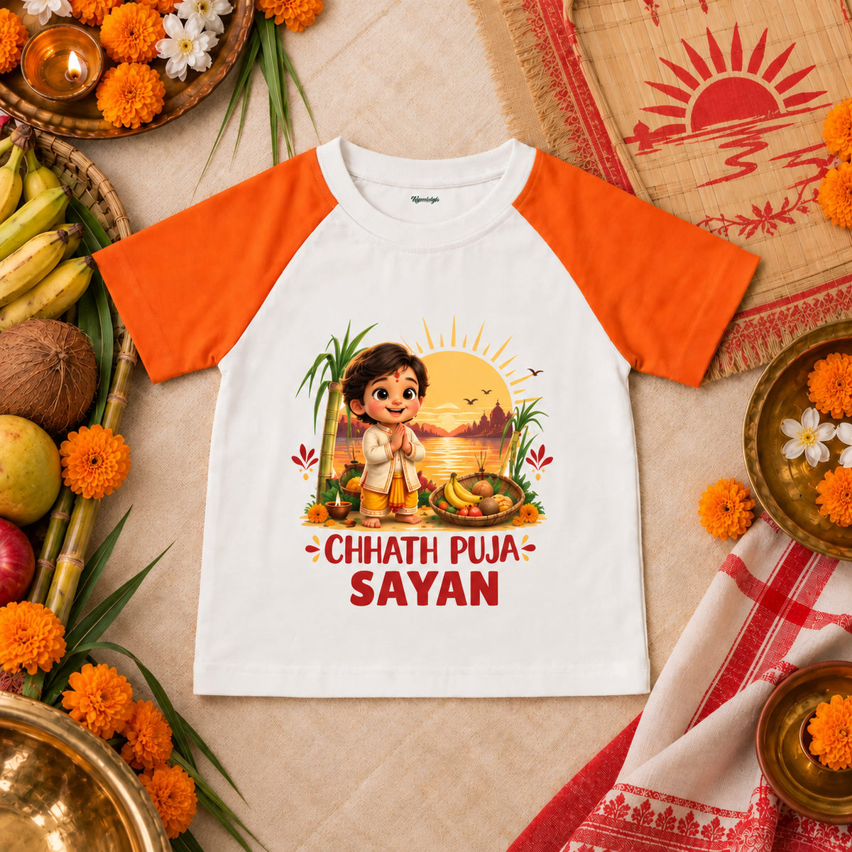 Chhath Puja Personalized T-Shirt for Boys