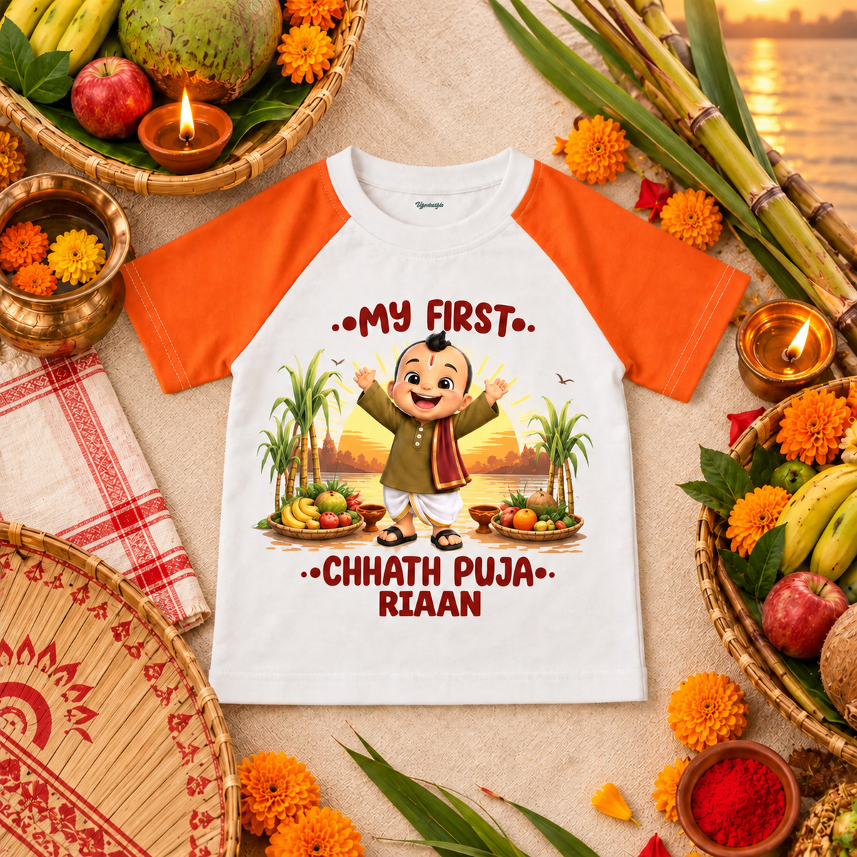 My First Chhath Puja Personalized T-Shirt for Kids