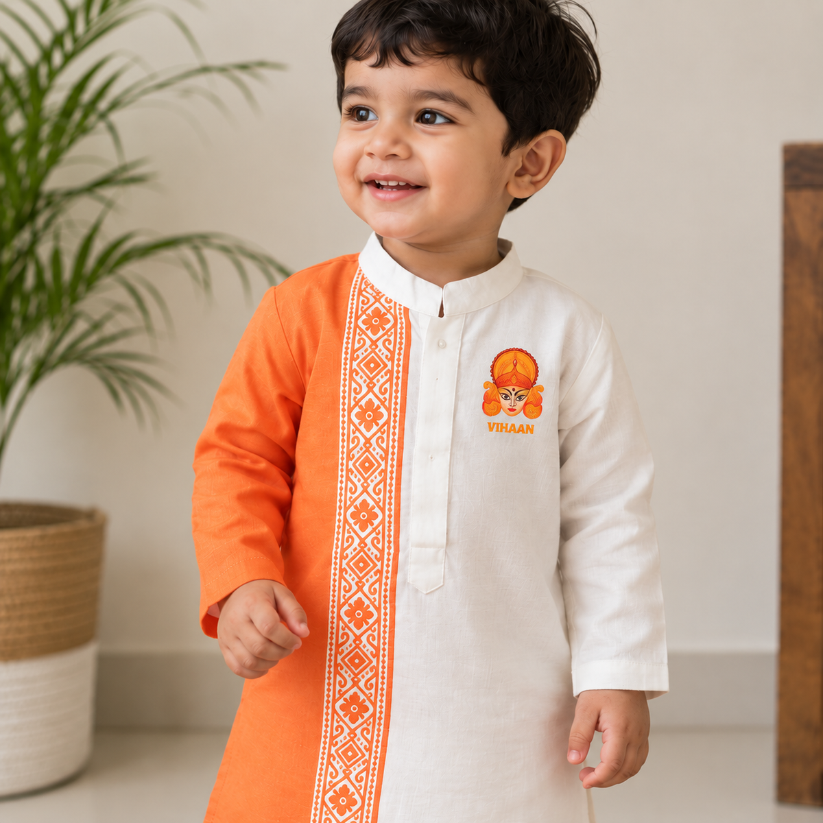 Little Durga Boy Kurta Pajama Set
