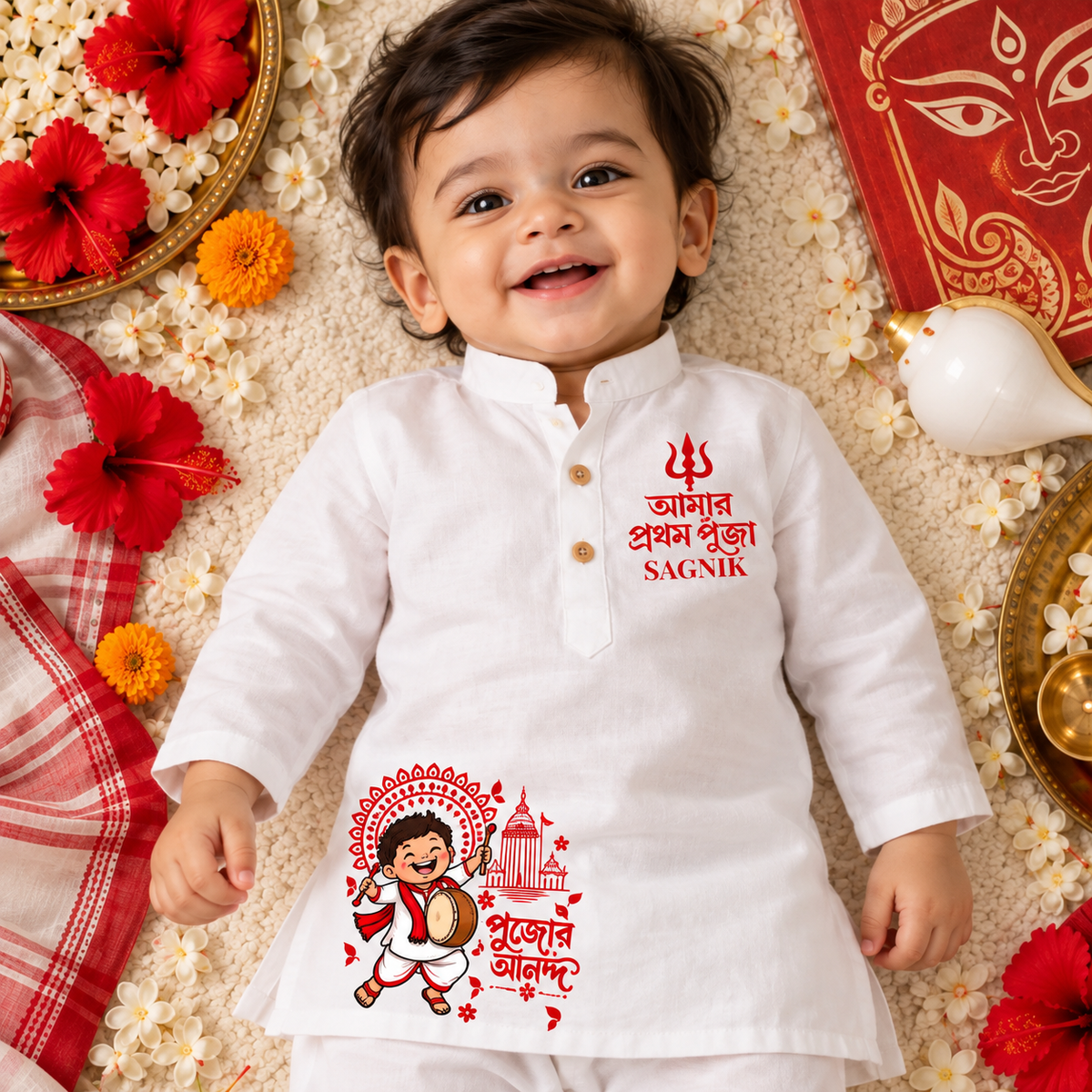 Durga Utsav boys Kurta Set