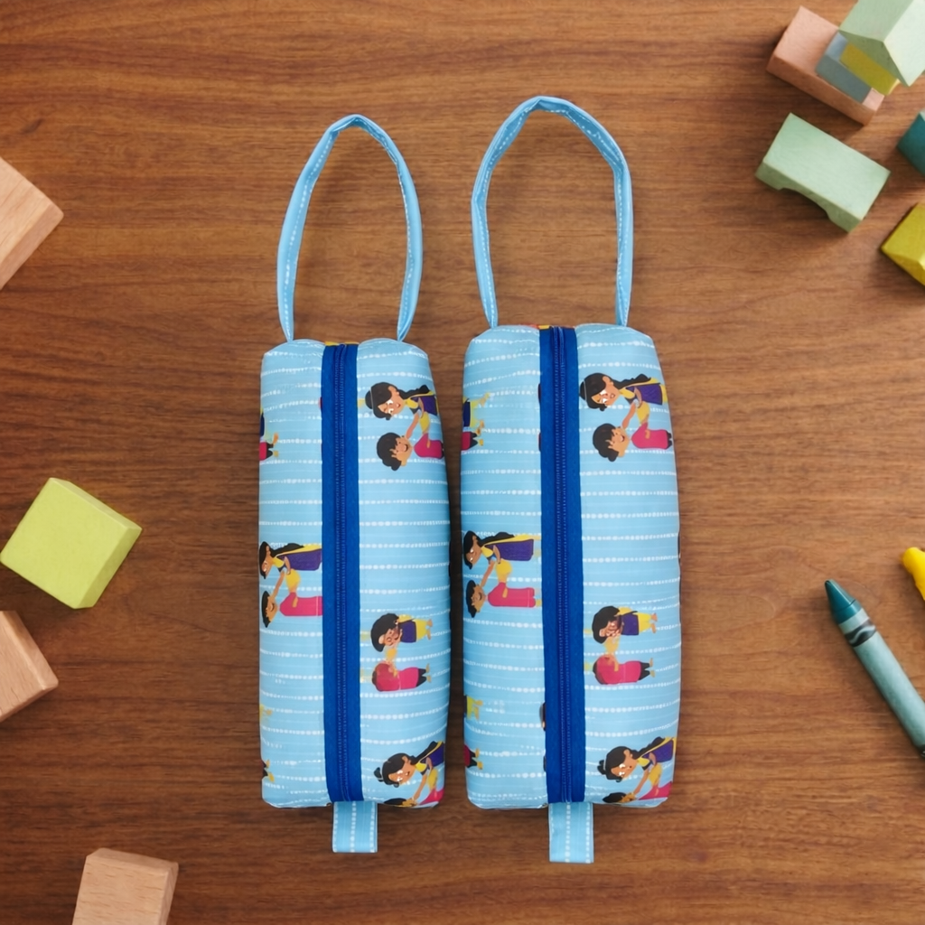 BHAI BEHAN VIBE Print Maxi Pouch Set