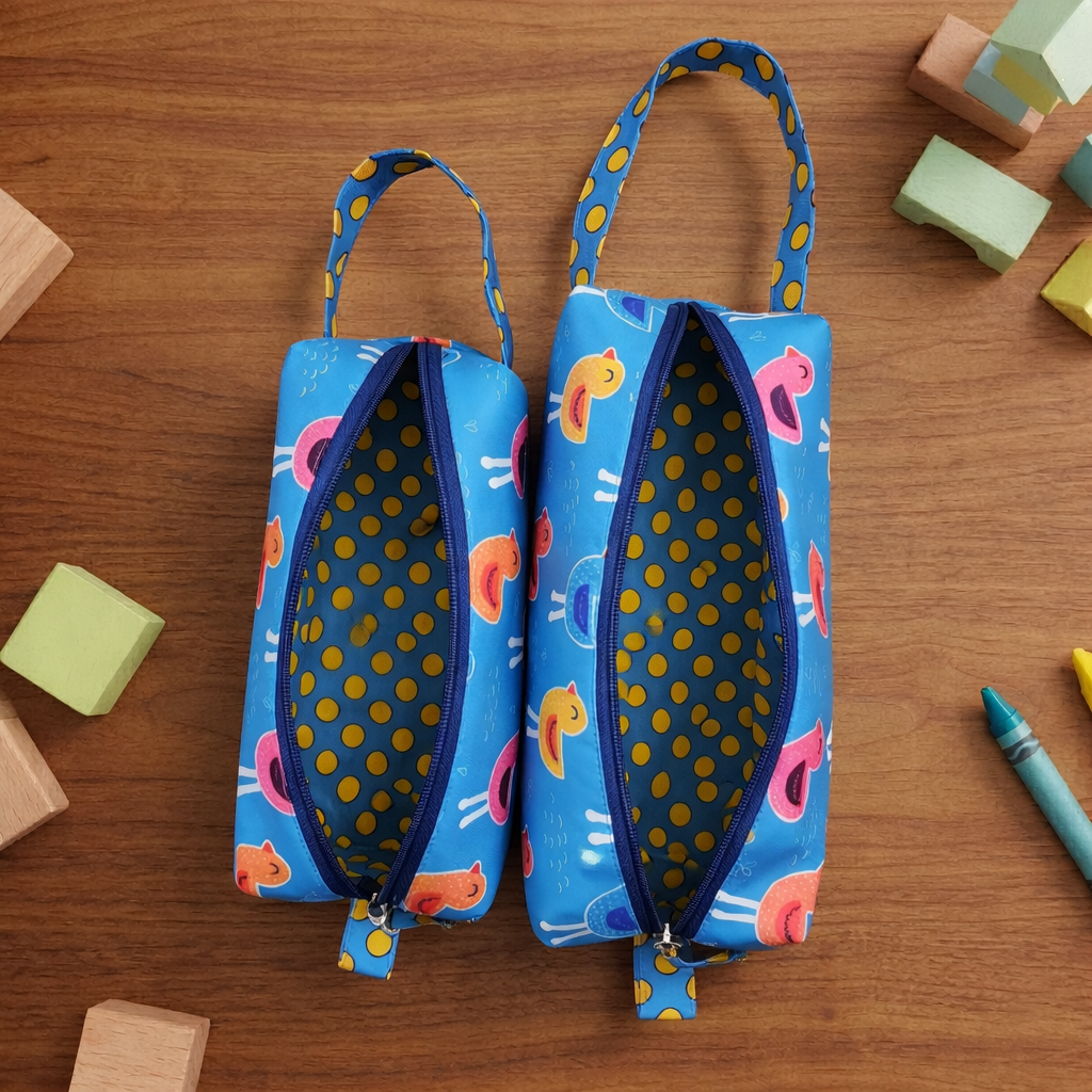 PLAYFUL BIRDS PRINT Maxi Pouch Set
