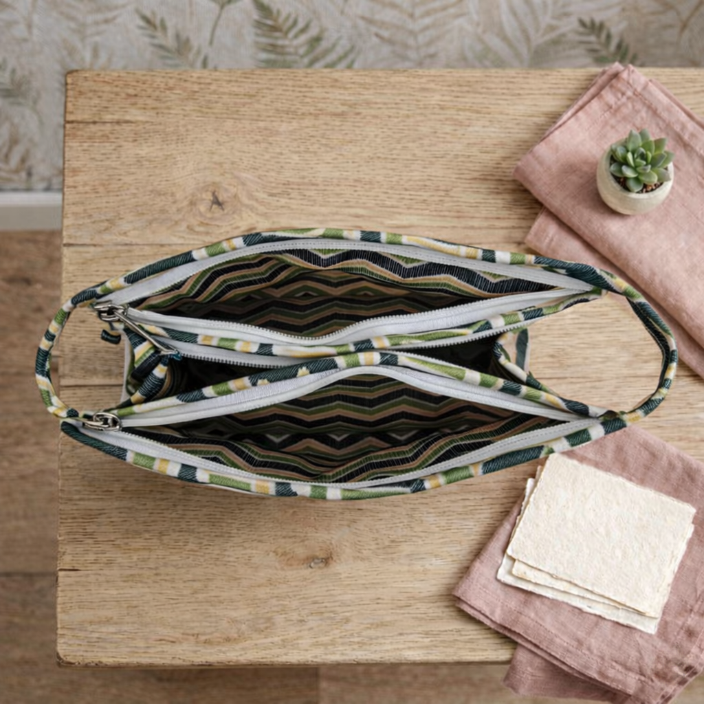 FOREST FRIENDS PRINT TrioZip Toiletry Bag