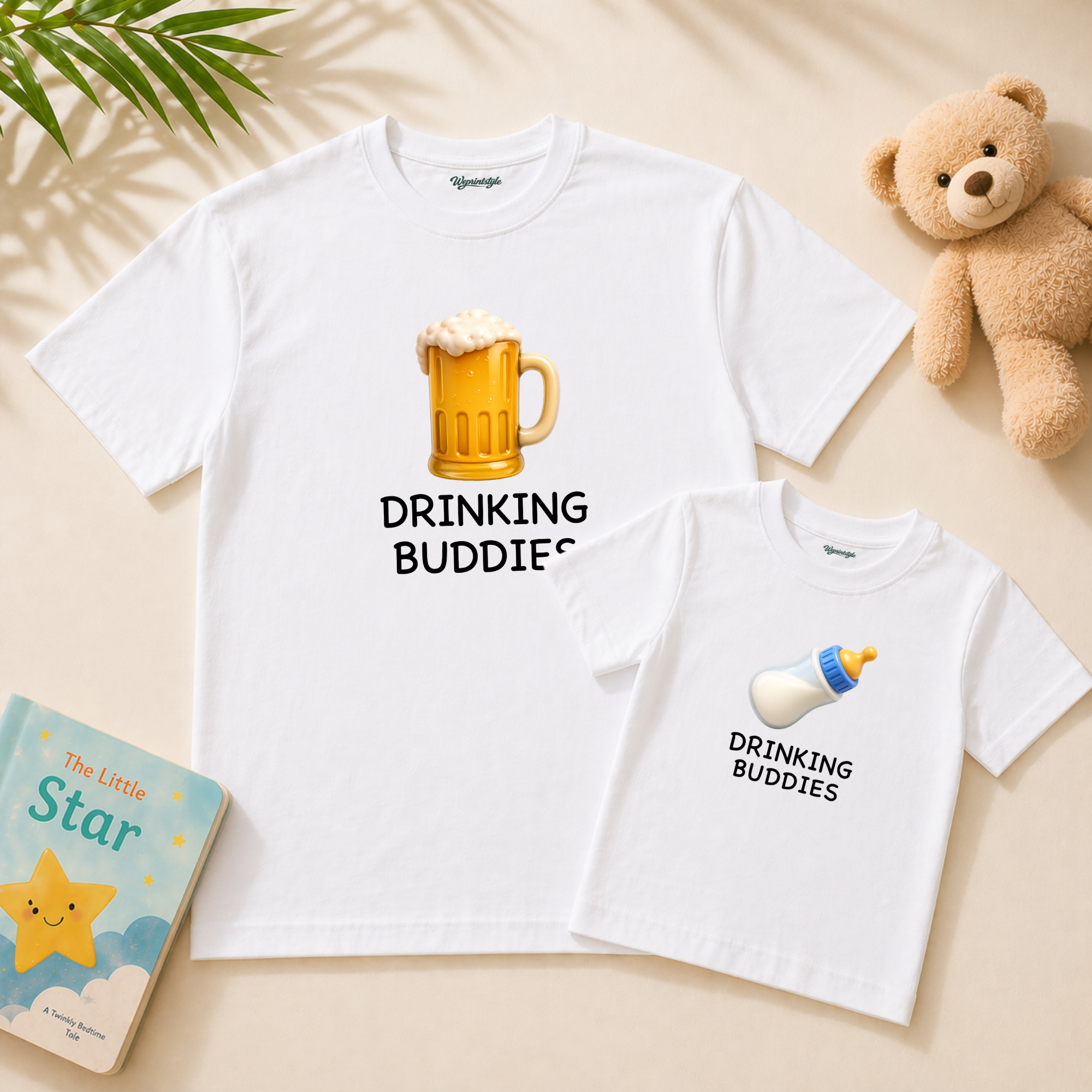 Father’s Day Drinking Buddies Dad & Baby Matching T-Shirts