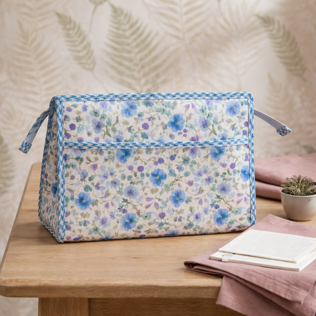 ARCTIC BLOOM PRINT TRIOZIP TOILETRY BAG