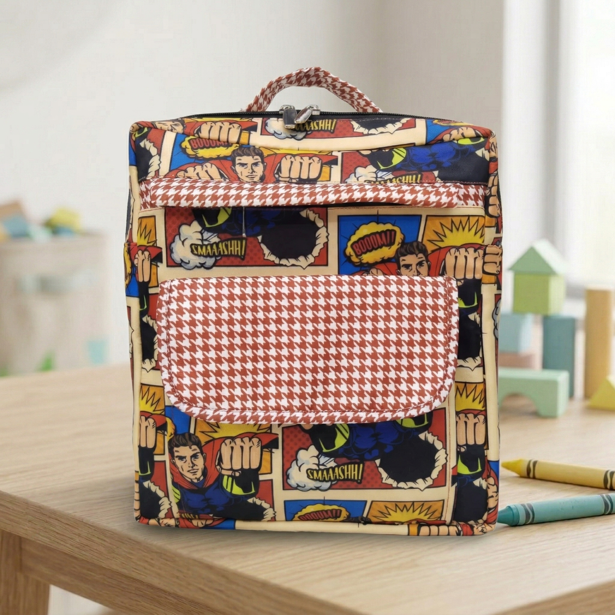 SUPER COMIC HERO PRINT KIDS BACKPACK