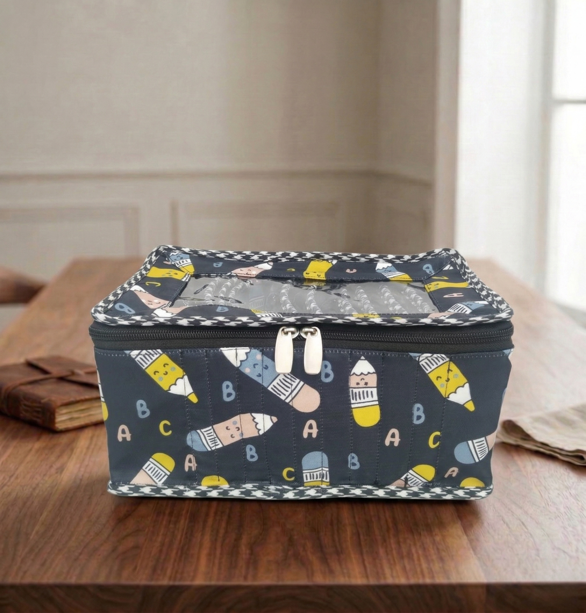 ABC DOODLE PRINT LUXE 10-POUCH EARRING ORGANIZER