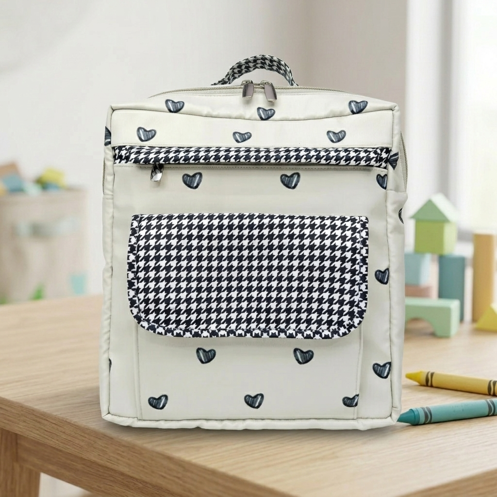 HEARTBEAT ELEGANCE PRINT KIDS BACKPACK