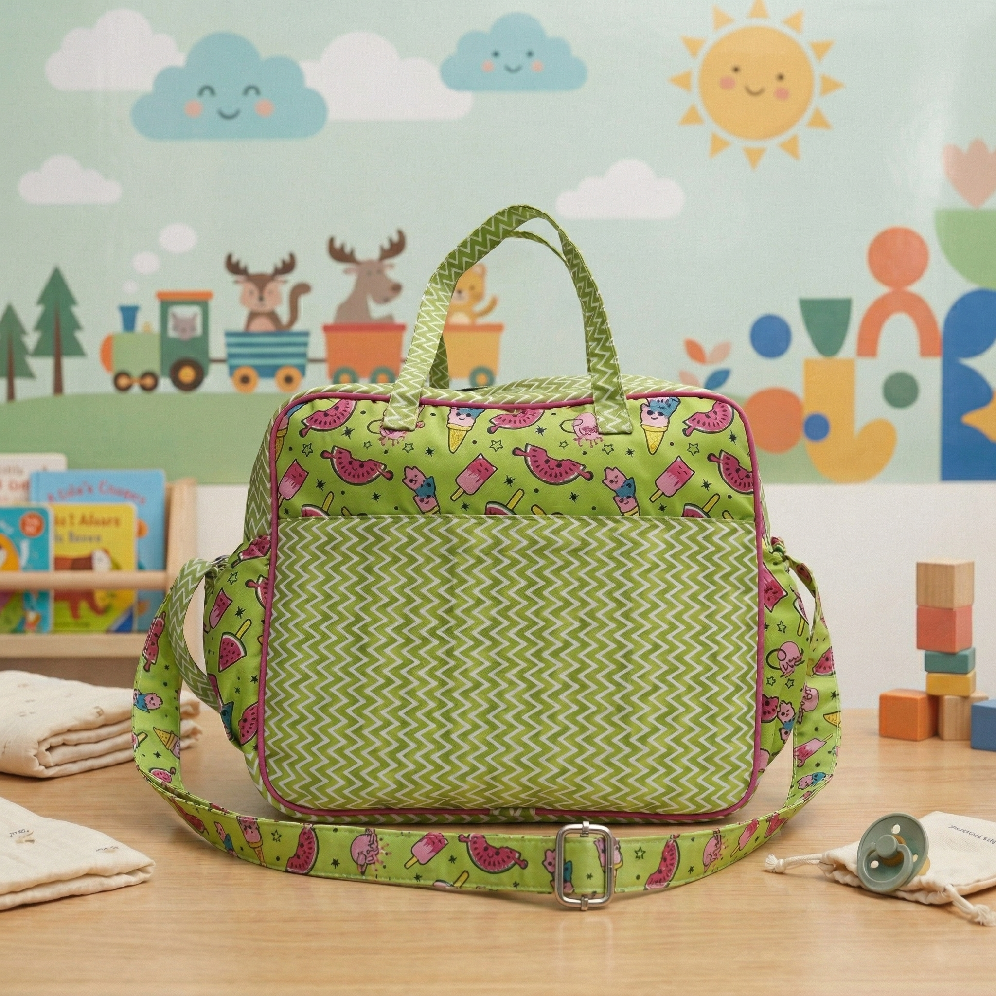 Tropical Bliss Print Baby Diaper Bag