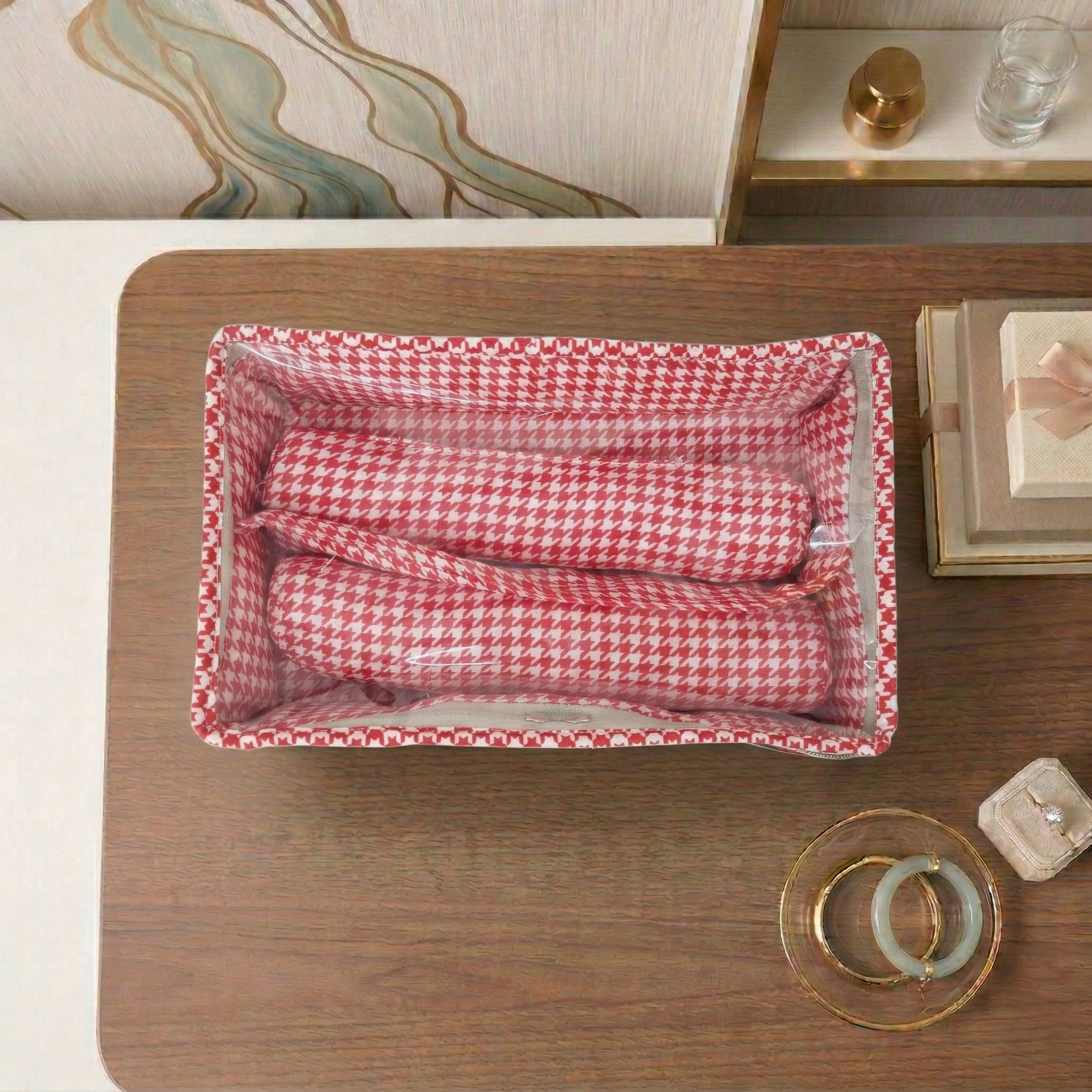 SCARLET ROSE PRINT SMART BANGLE ORGANIZER