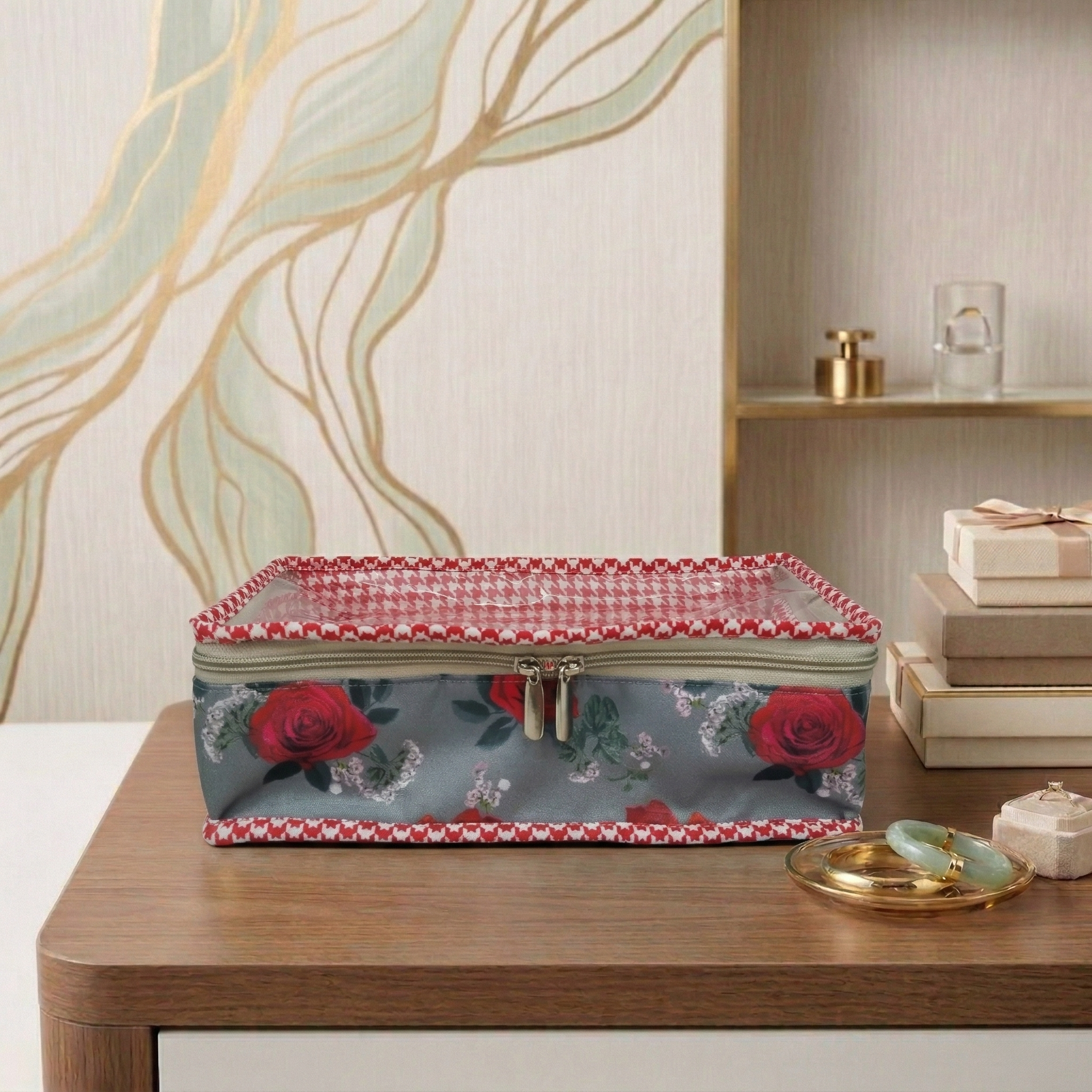 SCARLET ROSE PRINT SMART BANGLE ORGANIZER
