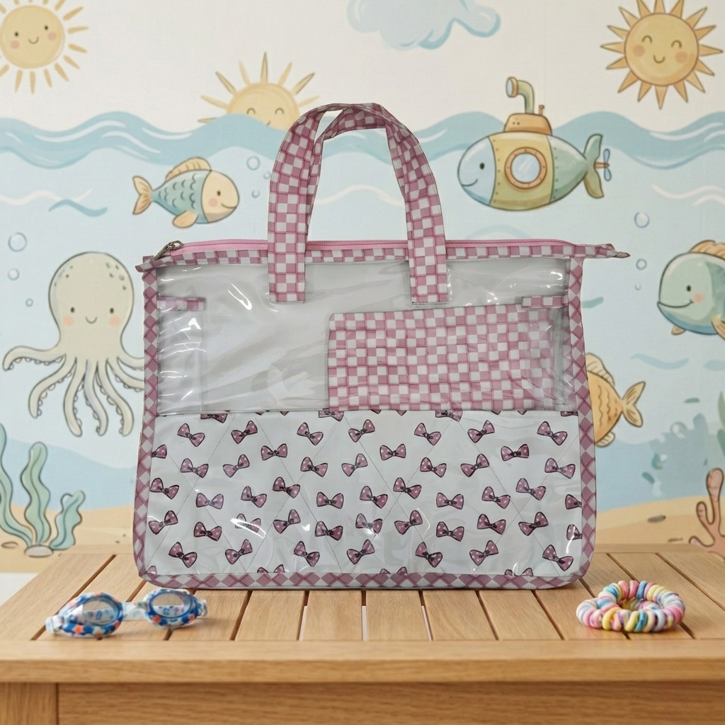 Classy Bow Print Swimming Bag