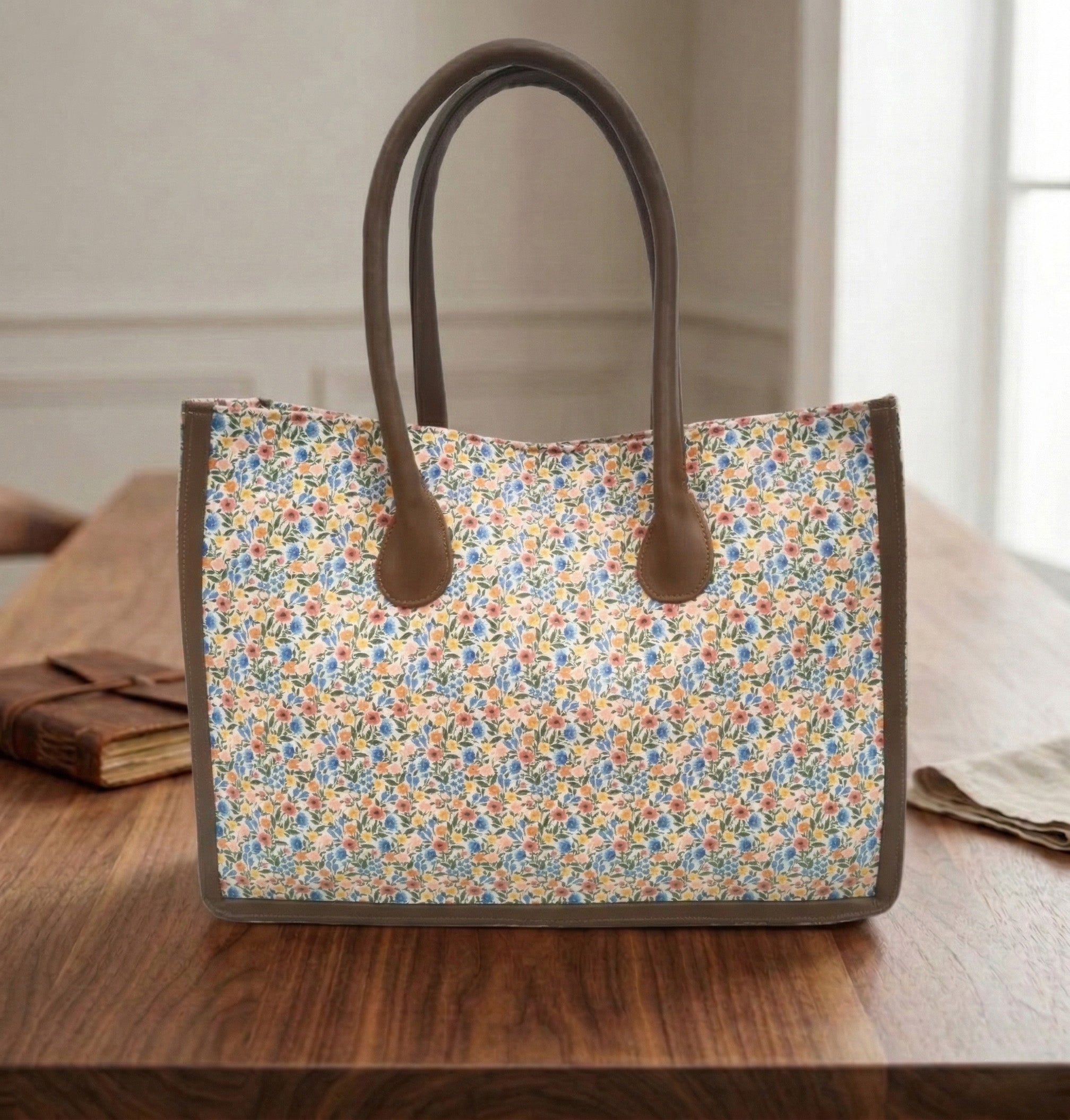 SUNLIT MEADOW TRAVEL LEATHER BAG