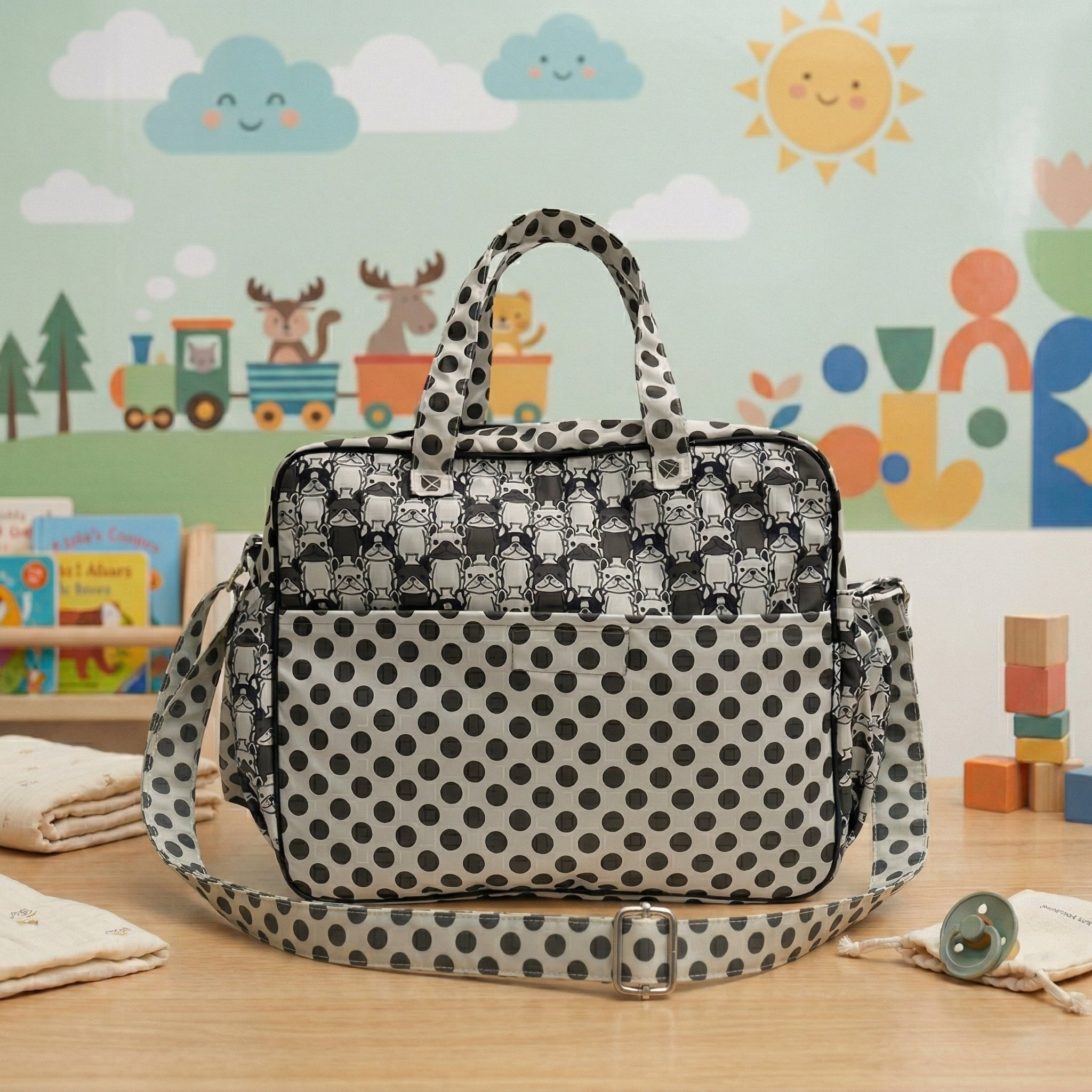 Pawfect Pals Print Baby Diaper Bag