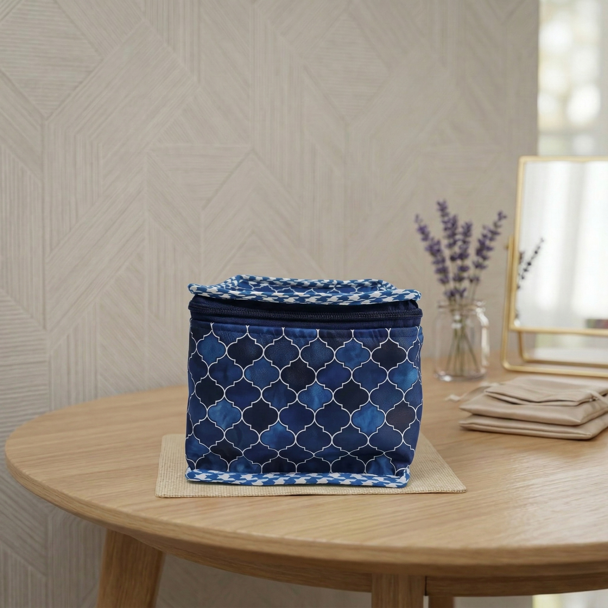 INDIGO MOSAIC PRINT Earring Organizer